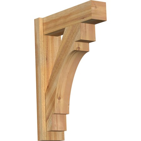 Merced Block Rough Sawn Outlooker, Western Red Cedar, 6W X 20D X 28H